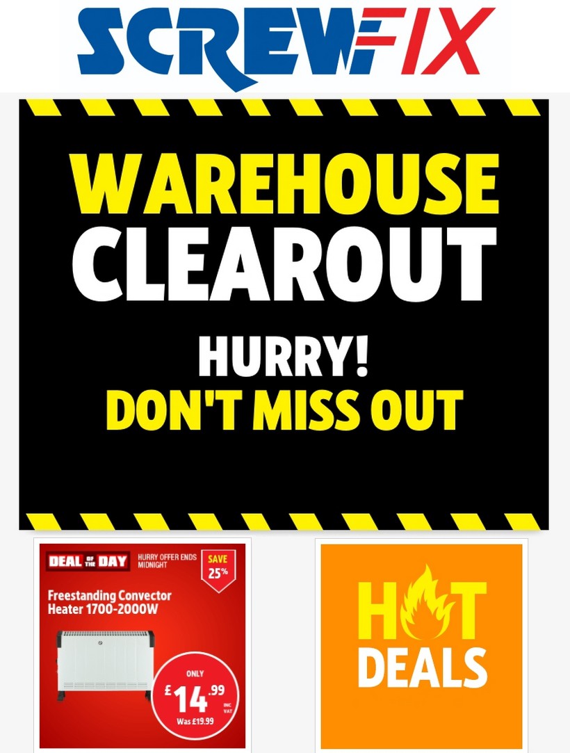 Screwfix Best Offers & Special Buys from 27 January