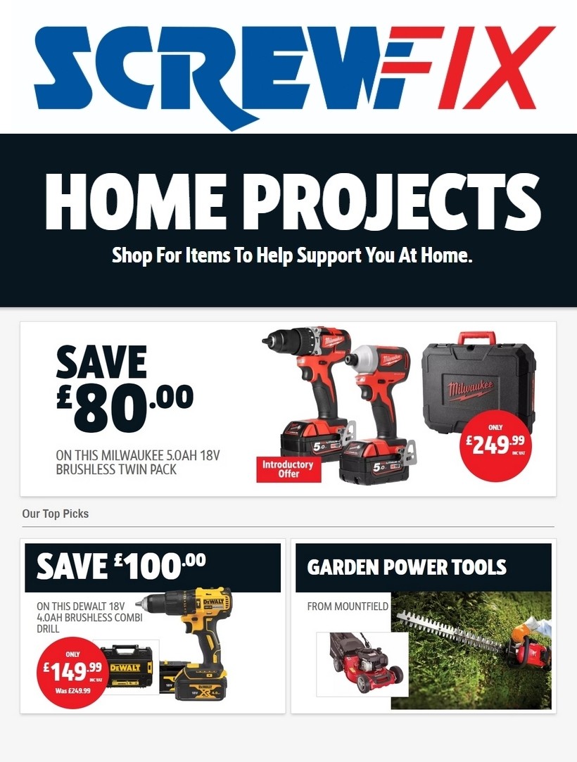 Screwfix Best Offers & Special Buys from 20 April