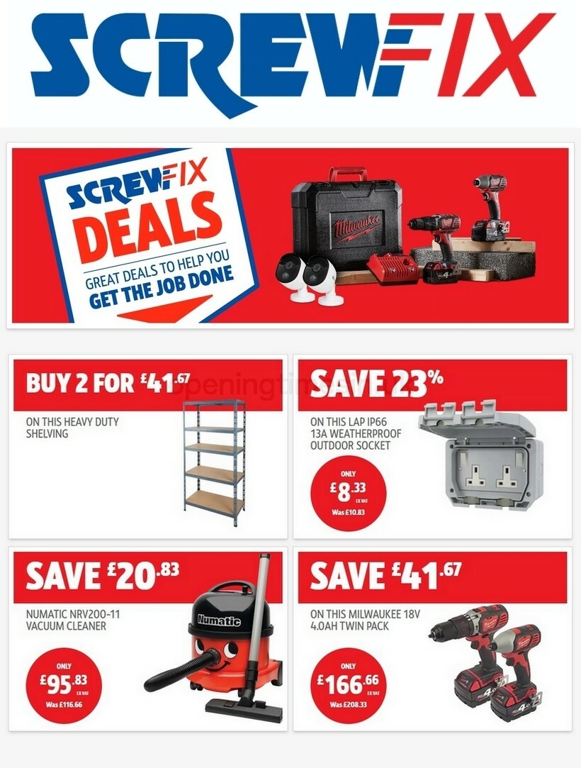 Screwfix Best Offers & Special Buys from 29 July