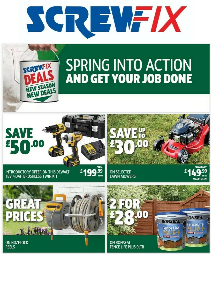 Screwfix Best Offers & Special Buys from 1 March