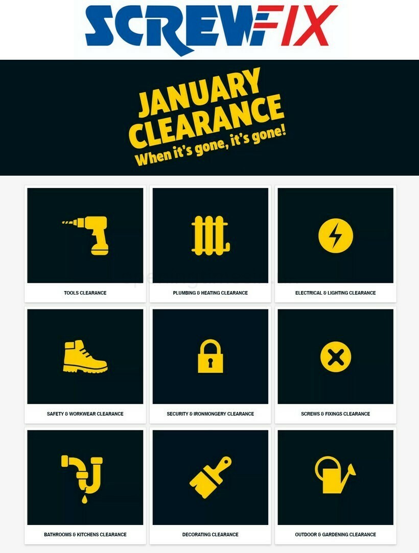 Screwfix Best Offers & Special Buys from 20 January