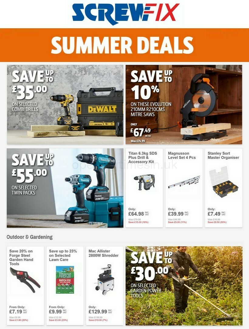 Screwfix Best Offers & Special Buys from 6 June