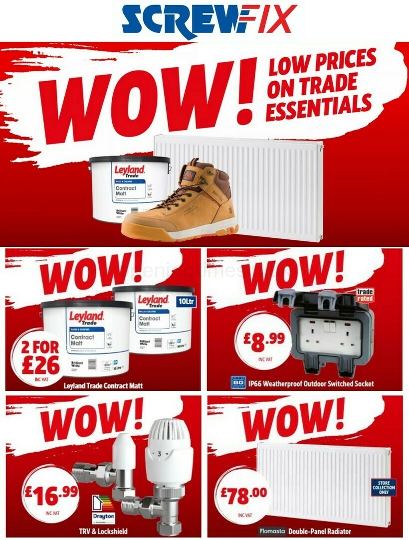 Screwfix Best Offers & Special Buys from 9 March