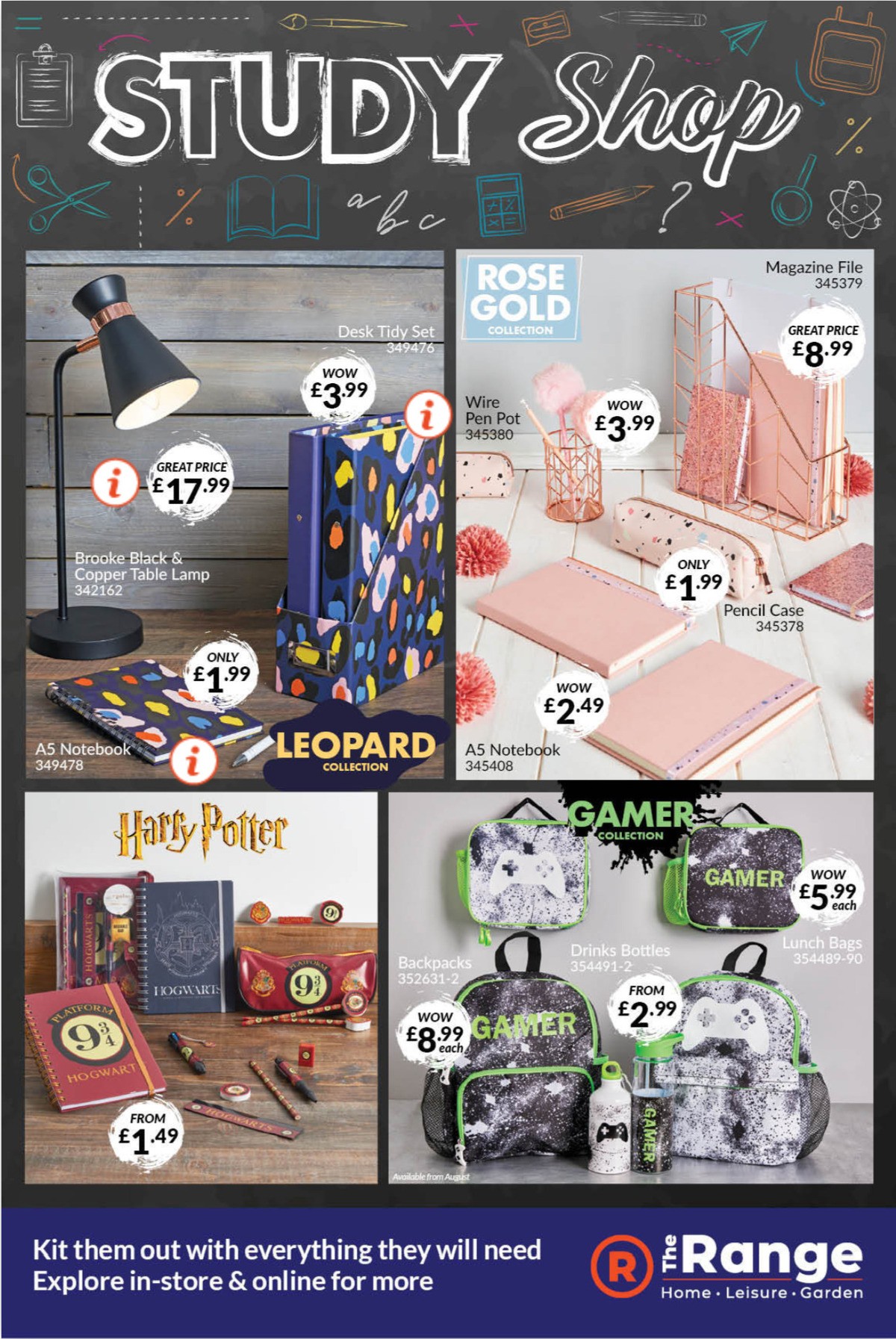 The Range Study Shop from 10 July