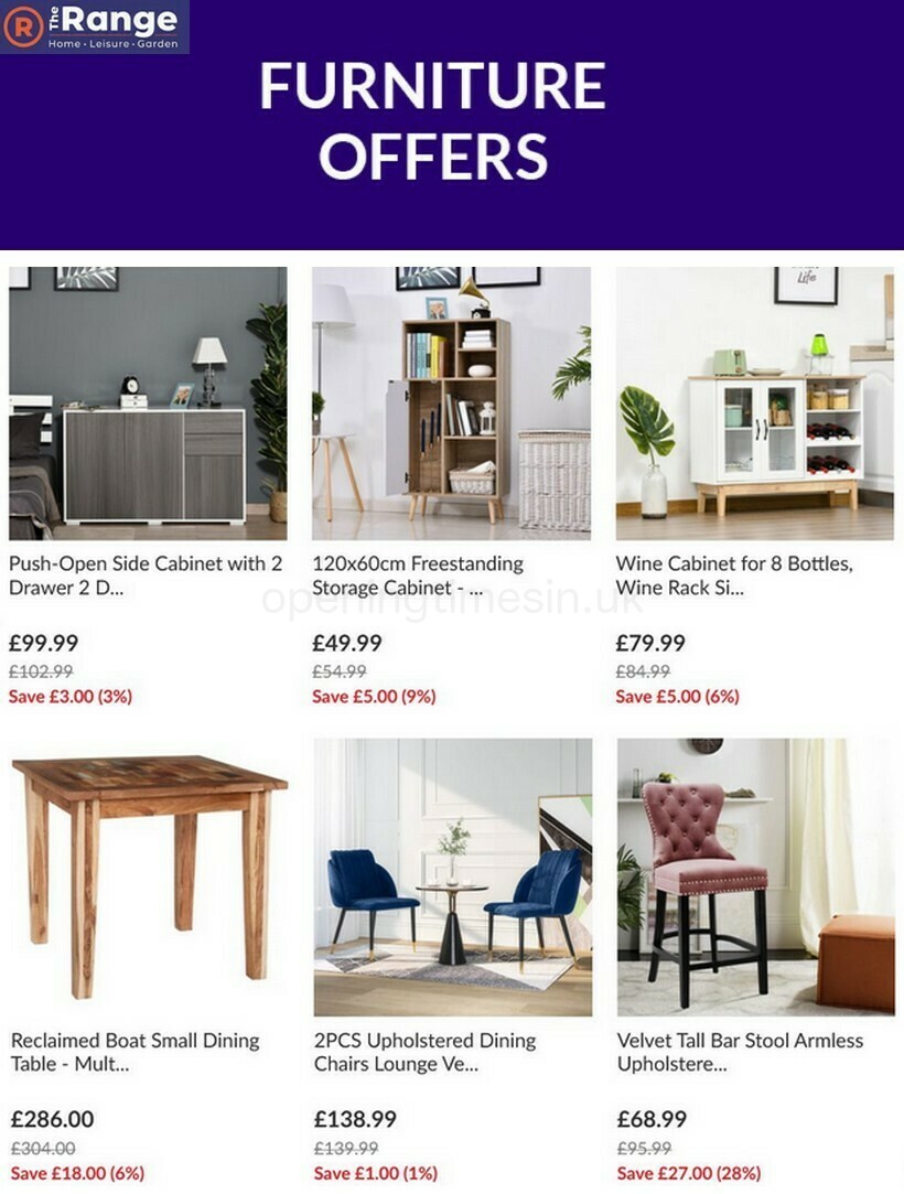 The Range Furniture Offers from 20 April
