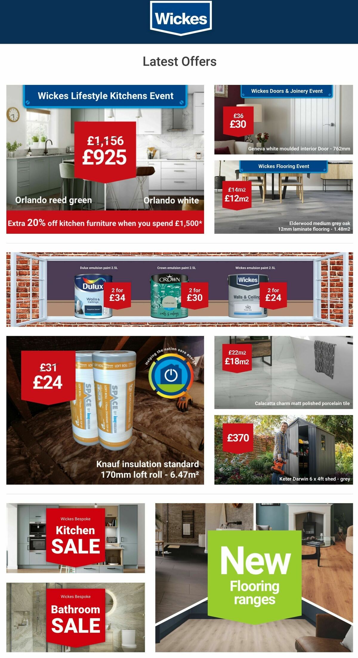 Wickes from 15 September