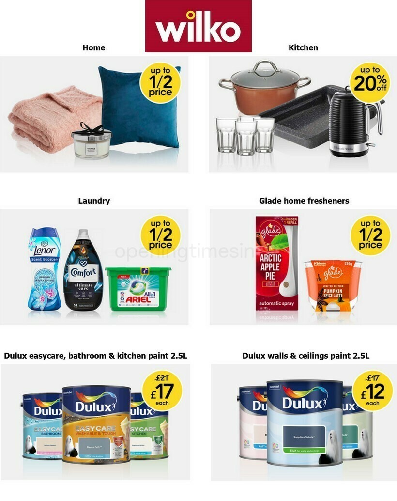 Wilko Best Offers and New Products from 21 October
